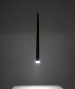 GloboStar® TEARS 61309 Κρεμαστό Φωτιστικό Οροφής Design LED CCT 3W 330lm 180° AC 220-240V – Εναλλαγή Φωτισμού μέσω Διακόπτη On/Off All In One Ψυχρό 6000k+Φυσικό 4500k+Θερμό 2700k Φ3.2 x Υ51.5cm – Μαύρο – 3 Years Warranty