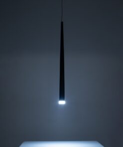 GloboStar® TEARS 61309 Κρεμαστό Φωτιστικό Οροφής Design LED CCT 3W 330lm 180° AC 220-240V – Εναλλαγή Φωτισμού μέσω Διακόπτη On/Off All In One Ψυχρό 6000k+Φυσικό 4500k+Θερμό 2700k Φ3.2 x Υ51.5cm – Μαύρο – 3 Years Warranty