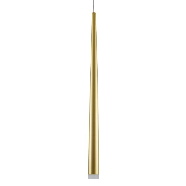 GloboStar® TEARS 61310 Κρεμαστό Φωτιστικό Οροφής Design LED CCT 3W 330lm 180° AC 220-240V – Εναλλαγή Φωτισμού μέσω Διακόπτη On/Off All In One Ψυχρό 6000k+Φυσικό 4500k+Θερμό 2700k Φ3.2 x Υ51.5cm – Χρυσό Βούρτσας – 3 Years Warranty
