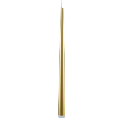 GloboStar® TEARS 61310 Κρεμαστό Φωτιστικό Οροφής Design LED CCT 3W 330lm 180° AC 220-240V – Εναλλαγή Φωτισμού μέσω Διακόπτη On/Off All In One Ψυχρό 6000k+Φυσικό 4500k+Θερμό 2700k Φ3.2 x Υ51.5cm – Χρυσό Βούρτσας – 3 Years Warranty
