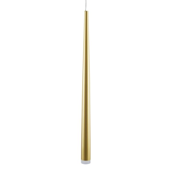 GloboStar® TEARS 61312 Κρεμαστό Φωτιστικό Οροφής Design LED CCT 21W 2310lm 180° AC 220-240V – Εναλλαγή Φωτισμού μέσω Τηλεχειριστηρίου All In One Ψυχρό 6000k+Φυσικό 4500k+Θερμό 2700k Dimmable Μ70 x Π3.2 x Υ60cm – Χρυσό Βούρτσας – 3 Years Warranty