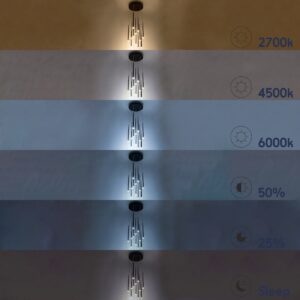GloboStar® TEARS 61314 Κρεμαστό Φωτιστικό Οροφής Design LED CCT 36W 3960lm 180° AC 220-240V – Εναλλαγή Φωτισμού μέσω Τηλεχειριστηρίου All In One Ψυχρό 6000k+Φυσικό 4500k+Θερμό 2700k Dimmable Φ60 x Υ51.5cm – Χρυσό Βούρτσας – 3 Years Warranty