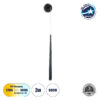 GloboStar® TEARS 61315 Φωτιστικό Τοίχου – Απλίκα Design LED CCT 3W 330lm 180° AC 220-240V – Εναλλαγή Φωτισμού μέσω Διακόπτη On/Off All In One Ψυχρό 6000k+Φυσικό 4500k+Θερμό 2700k Φ3.2 x Υ51.5cm – Μαύρο – 3 Years Warranty