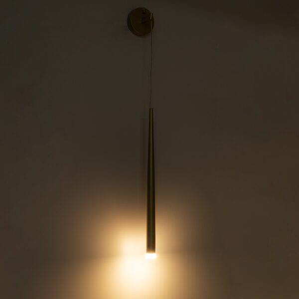 GloboStar® TEARS 61315 Φωτιστικό Τοίχου – Απλίκα Design LED CCT 3W 330lm 180° AC 220-240V – Εναλλαγή Φωτισμού μέσω Διακόπτη On/Off All In One Ψυχρό 6000k+Φυσικό 4500k+Θερμό 2700k Φ3.2 x Υ51.5cm – Μαύρο – 3 Years Warranty