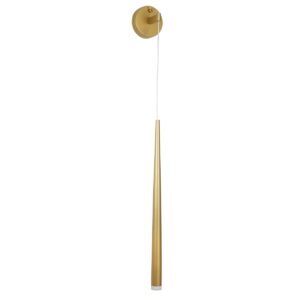 GloboStar® TEARS 61316 Φωτιστικό Τοίχου – Απλίκα Design LED CCT 3W 330lm 180° AC 220-240V – Εναλλαγή Φωτισμού μέσω Διακόπτη On/Off All In One Ψυχρό 6000k+Φυσικό 4500k+Θερμό 2700k Φ3.2 x Υ51.5cm – Χρυσό Βούρτσας – 3 Years Warranty