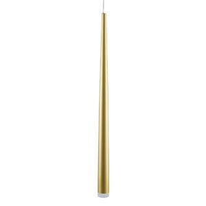 GloboStar® TEARS 61316 Φωτιστικό Τοίχου – Απλίκα Design LED CCT 3W 330lm 180° AC 220-240V – Εναλλαγή Φωτισμού μέσω Διακόπτη On/Off All In One Ψυχρό 6000k+Φυσικό 4500k+Θερμό 2700k Φ3.2 x Υ51.5cm – Χρυσό Βούρτσας – 3 Years Warranty