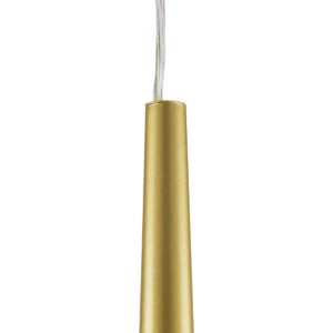 GloboStar® TEARS 61316 Φωτιστικό Τοίχου – Απλίκα Design LED CCT 3W 330lm 180° AC 220-240V – Εναλλαγή Φωτισμού μέσω Διακόπτη On/Off All In One Ψυχρό 6000k+Φυσικό 4500k+Θερμό 2700k Φ3.2 x Υ51.5cm – Χρυσό Βούρτσας – 3 Years Warranty