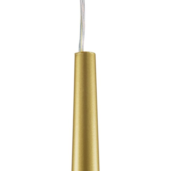 GloboStar® TEARS 61316 Φωτιστικό Τοίχου – Απλίκα Design LED CCT 3W 330lm 180° AC 220-240V – Εναλλαγή Φωτισμού μέσω Διακόπτη On/Off All In One Ψυχρό 6000k+Φυσικό 4500k+Θερμό 2700k Φ3.2 x Υ51.5cm – Χρυσό Βούρτσας – 3 Years Warranty