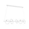 GloboStar® CIRCOLARE 61320 Κρεμαστό Φωτιστικό Οροφής Design LED CCT 75W 8400lm 360° AC 220-240V – Εναλλαγή Φωτισμού μέσω Τηλεχειριστηρίου All In One Ψυχρό 6000k+Φυσικό 4500k+Θερμό 2700k Dimmable Μ120 x Π25 x Υ25cm – Λευκό – 3 Χρόνια Εγγύηση