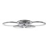 GloboStar® ROYAL-R 61324 Φωτιστικό Οροφής Design LED CCT 135W 16200lm 360° AC 220-240V – Εναλλαγή Φωτισμού μέσω Τηλεχειριστηρίου All In One Ψυχρό 6000k+Φυσικό 4500k+Θερμό 2700k Dimmable Μ80.5 x Π59 x Υ12cm – Νίκελ Χρώμιο – 3 Years Warranty