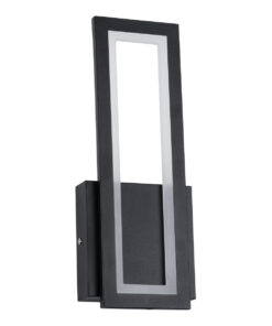 GloboStar® TIARA 61327 Φωτιστικό Τοίχου – Απλίκα Design LED CCT 12W 1440lm 360° AC 220-240V – Εναλλαγή Φωτισμού μέσω Διακόπτη On/Off All In One Ψυχρό 6000k+Φυσικό 4500k+Θερμό 2700k Μ12.5 x Π4 x Υ32cm – Μαύρο – 3 Years Warranty