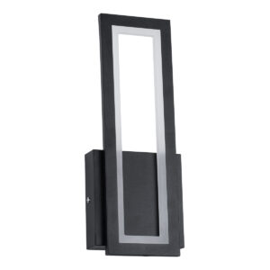 GloboStar® TIARA 61327 Φωτιστικό Τοίχου – Απλίκα Design LED CCT 12W 1440lm 360° AC 220-240V – Εναλλαγή Φωτισμού μέσω Διακόπτη On/Off All In One Ψυχρό 6000k+Φυσικό 4500k+Θερμό 2700k Μ12.5 x Π4 x Υ32cm – Μαύρο – 3 Years Warranty
