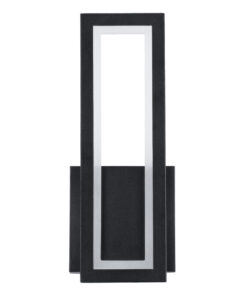 GloboStar® TIARA 61327 Φωτιστικό Τοίχου – Απλίκα Design LED CCT 12W 1440lm 360° AC 220-240V – Εναλλαγή Φωτισμού μέσω Διακόπτη On/Off All In One Ψυχρό 6000k+Φυσικό 4500k+Θερμό 2700k Μ12.5 x Π4 x Υ32cm – Μαύρο – 3 Years Warranty