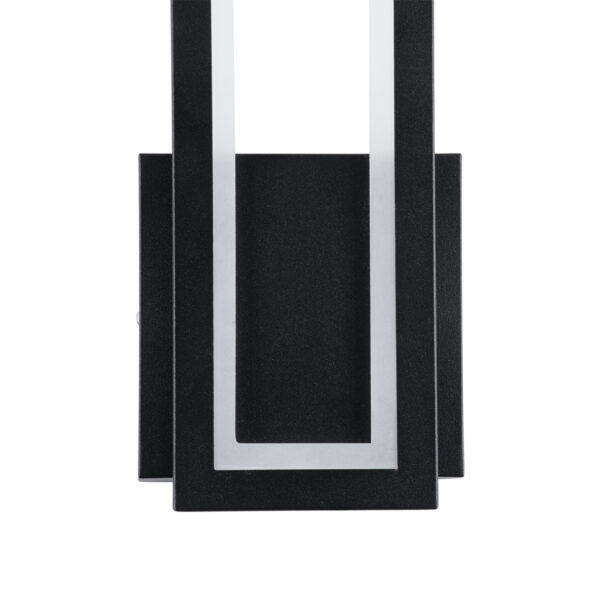 GloboStar® TIARA 61327 Φωτιστικό Τοίχου – Απλίκα Design LED CCT 12W 1440lm 360° AC 220-240V – Εναλλαγή Φωτισμού μέσω Διακόπτη On/Off All In One Ψυχρό 6000k+Φυσικό 4500k+Θερμό 2700k Μ12.5 x Π4 x Υ32cm – Μαύρο – 3 Years Warranty