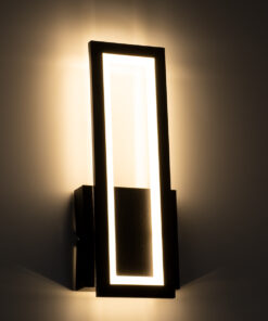 GloboStar® TIARA 61327 Φωτιστικό Τοίχου – Απλίκα Design LED CCT 12W 1440lm 360° AC 220-240V – Εναλλαγή Φωτισμού μέσω Διακόπτη On/Off All In One Ψυχρό 6000k+Φυσικό 4500k+Θερμό 2700k Μ12.5 x Π4 x Υ32cm – Μαύρο – 3 Years Warranty