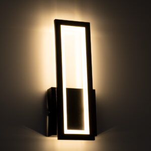 GloboStar® TIARA 61327 Φωτιστικό Τοίχου – Απλίκα Design LED CCT 12W 1440lm 360° AC 220-240V – Εναλλαγή Φωτισμού μέσω Διακόπτη On/Off All In One Ψυχρό 6000k+Φυσικό 4500k+Θερμό 2700k Μ12.5 x Π4 x Υ32cm – Μαύρο – 3 Years Warranty