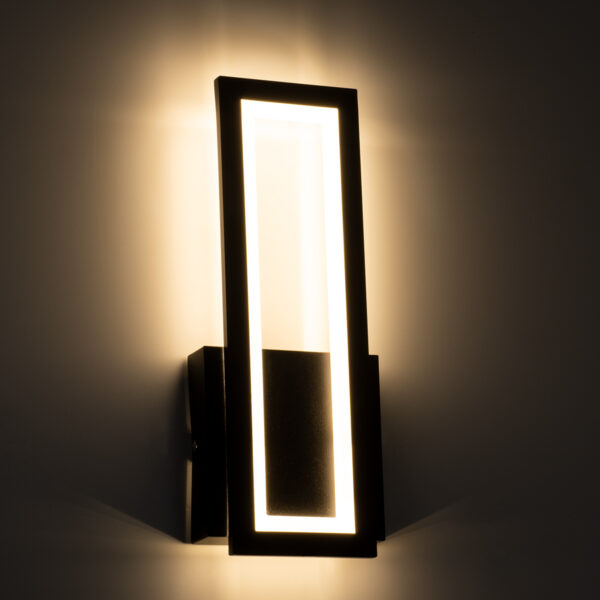 GloboStar® TIARA 61327 Φωτιστικό Τοίχου – Απλίκα Design LED CCT 12W 1440lm 360° AC 220-240V – Εναλλαγή Φωτισμού μέσω Διακόπτη On/Off All In One Ψυχρό 6000k+Φυσικό 4500k+Θερμό 2700k Μ12.5 x Π4 x Υ32cm – Μαύρο – 3 Years Warranty