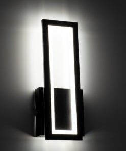 GloboStar® TIARA 61327 Φωτιστικό Τοίχου – Απλίκα Design LED CCT 12W 1440lm 360° AC 220-240V – Εναλλαγή Φωτισμού μέσω Διακόπτη On/Off All In One Ψυχρό 6000k+Φυσικό 4500k+Θερμό 2700k Μ12.5 x Π4 x Υ32cm – Μαύρο – 3 Years Warranty