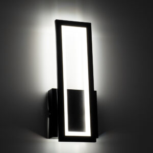 GloboStar® TIARA 61327 Φωτιστικό Τοίχου – Απλίκα Design LED CCT 12W 1440lm 360° AC 220-240V – Εναλλαγή Φωτισμού μέσω Διακόπτη On/Off All In One Ψυχρό 6000k+Φυσικό 4500k+Θερμό 2700k Μ12.5 x Π4 x Υ32cm – Μαύρο – 3 Years Warranty