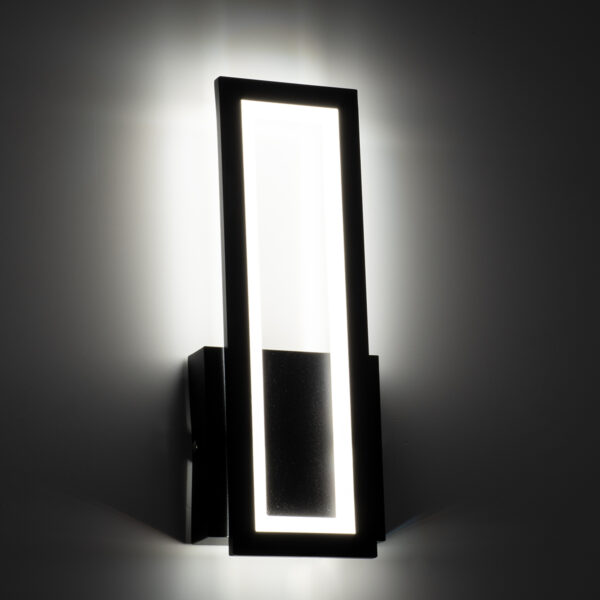 GloboStar® TIARA 61327 Φωτιστικό Τοίχου – Απλίκα Design LED CCT 12W 1440lm 360° AC 220-240V – Εναλλαγή Φωτισμού μέσω Διακόπτη On/Off All In One Ψυχρό 6000k+Φυσικό 4500k+Θερμό 2700k Μ12.5 x Π4 x Υ32cm – Μαύρο – 3 Years Warranty