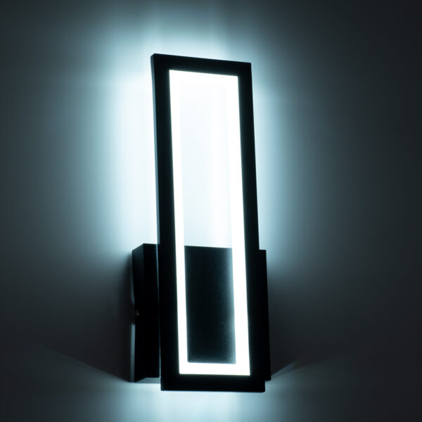 GloboStar® TIARA 61327 Φωτιστικό Τοίχου – Απλίκα Design LED CCT 12W 1440lm 360° AC 220-240V – Εναλλαγή Φωτισμού μέσω Διακόπτη On/Off All In One Ψυχρό 6000k+Φυσικό 4500k+Θερμό 2700k Μ12.5 x Π4 x Υ32cm – Μαύρο – 3 Years Warranty