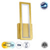 GloboStar® TIARA 61328 Φωτιστικό Τοίχου – Απλίκα Design LED CCT 12W 1440lm 360° AC 220-240V – Εναλλαγή Φωτισμού μέσω Διακόπτη On/Off All In One Ψυχρό 6000k+Φυσικό 4500k+Θερμό 2700k Μ12.5 x Π4 x Υ32cm – Χρυσό – 3 Years Warranty