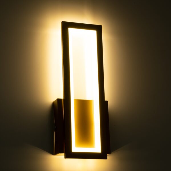GloboStar® TIARA 61328 Φωτιστικό Τοίχου – Απλίκα Design LED CCT 12W 1440lm 360° AC 220-240V – Εναλλαγή Φωτισμού μέσω Διακόπτη On/Off All In One Ψυχρό 6000k+Φυσικό 4500k+Θερμό 2700k Μ12.5 x Π4 x Υ32cm – Χρυσό – 3 Years Warranty