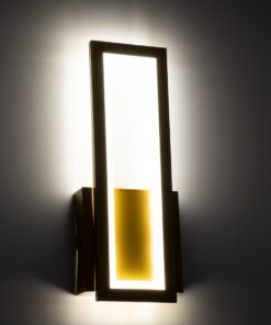 GloboStar® TIARA 61328 Φωτιστικό Τοίχου – Απλίκα Design LED CCT 12W 1440lm 360° AC 220-240V – Εναλλαγή Φωτισμού μέσω Διακόπτη On/Off All In One Ψυχρό 6000k+Φυσικό 4500k+Θερμό 2700k Μ12.5 x Π4 x Υ32cm – Χρυσό – 3 Years Warranty