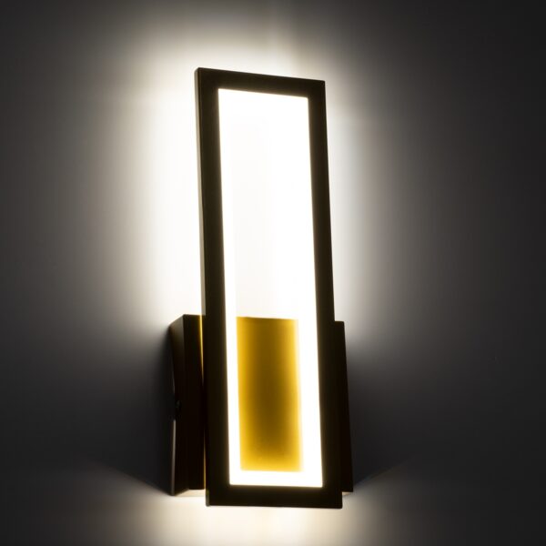 GloboStar® TIARA 61328 Φωτιστικό Τοίχου – Απλίκα Design LED CCT 12W 1440lm 360° AC 220-240V – Εναλλαγή Φωτισμού μέσω Διακόπτη On/Off All In One Ψυχρό 6000k+Φυσικό 4500k+Θερμό 2700k Μ12.5 x Π4 x Υ32cm – Χρυσό – 3 Years Warranty
