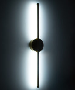 GloboStar® DIADEM 61329 Φωτιστικό Τοίχου – Απλίκα Design LED CCT 9W 1080lm 120° AC 220-240V – Εναλλαγή Φωτισμού μέσω Διακόπτη On/Off All In One Ψυχρό 6000k+Φυσικό 4500k+Θερμό 2700k Μ10 x Π4 x Υ60cm – Μαύρο – 3 Years Warranty