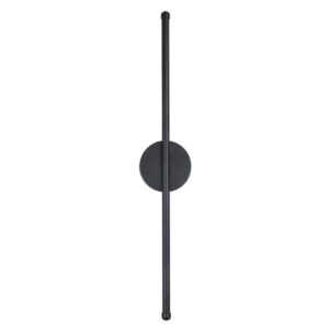 GloboStar® DIADEM 61329 Φωτιστικό Τοίχου – Απλίκα Design LED CCT 9W 1080lm 120° AC 220-240V – Εναλλαγή Φωτισμού μέσω Διακόπτη On/Off All In One Ψυχρό 6000k+Φυσικό 4500k+Θερμό 2700k Μ10 x Π4 x Υ60cm – Μαύρο – 3 Years Warranty