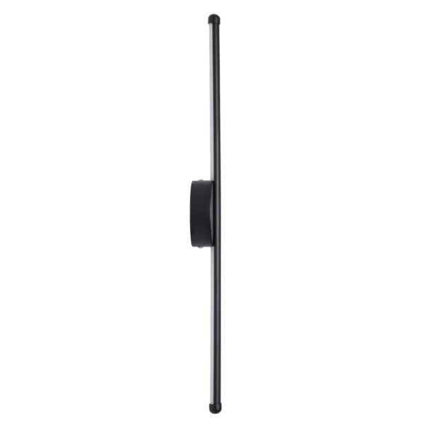 GloboStar® DIADEM 61329 Φωτιστικό Τοίχου – Απλίκα Design LED CCT 9W 1080lm 120° AC 220-240V – Εναλλαγή Φωτισμού μέσω Διακόπτη On/Off All In One Ψυχρό 6000k+Φυσικό 4500k+Θερμό 2700k Μ10 x Π4 x Υ60cm – Μαύρο – 3 Years Warranty