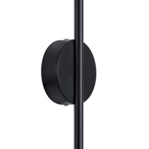 GloboStar® DIADEM 61329 Φωτιστικό Τοίχου – Απλίκα Design LED CCT 9W 1080lm 120° AC 220-240V – Εναλλαγή Φωτισμού μέσω Διακόπτη On/Off All In One Ψυχρό 6000k+Φυσικό 4500k+Θερμό 2700k Μ10 x Π4 x Υ60cm – Μαύρο – 3 Years Warranty