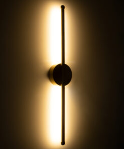 GloboStar® DIADEM 61330 Φωτιστικό Τοίχου – Απλίκα Design LED CCT 9W 1080lm 120° AC 220-240V – Εναλλαγή Φωτισμού μέσω Διακόπτη On/Off All In One Ψυχρό 6000k+Φυσικό 4500k+Θερμό 2700k Μ10 x Π4 x Υ60cm – Χρυσό – 3 Years Warranty