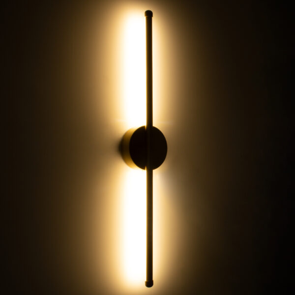 GloboStar® DIADEM 61330 Φωτιστικό Τοίχου – Απλίκα Design LED CCT 9W 1080lm 120° AC 220-240V – Εναλλαγή Φωτισμού μέσω Διακόπτη On/Off All In One Ψυχρό 6000k+Φυσικό 4500k+Θερμό 2700k Μ10 x Π4 x Υ60cm – Χρυσό – 3 Years Warranty