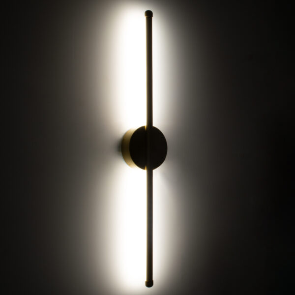 GloboStar® DIADEM 61330 Φωτιστικό Τοίχου – Απλίκα Design LED CCT 9W 1080lm 120° AC 220-240V – Εναλλαγή Φωτισμού μέσω Διακόπτη On/Off All In One Ψυχρό 6000k+Φυσικό 4500k+Θερμό 2700k Μ10 x Π4 x Υ60cm – Χρυσό – 3 Years Warranty