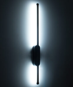 GloboStar® HARLEM 61331 Φωτιστικό Τοίχου – Απλίκα Design LED CCT 9W 1080lm 120° AC 220-240V – Εναλλαγή Φωτισμού μέσω Διακόπτη On/Off All In One Ψυχρό 6000k+Φυσικό 4500k+Θερμό 2700k Μ5 x Π4 x Υ60cm – Μαύρο – 3 Years Warranty