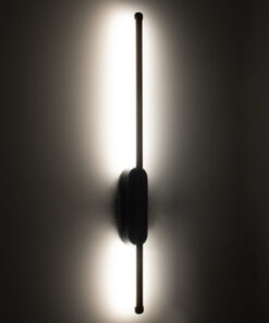 GloboStar® HARLEM 61331 Φωτιστικό Τοίχου – Απλίκα Design LED CCT 9W 1080lm 120° AC 220-240V – Εναλλαγή Φωτισμού μέσω Διακόπτη On/Off All In One Ψυχρό 6000k+Φυσικό 4500k+Θερμό 2700k Μ5 x Π4 x Υ60cm – Μαύρο – 3 Years Warranty