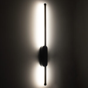 GloboStar® HARLEM 61331 Φωτιστικό Τοίχου – Απλίκα Design LED CCT 9W 1080lm 120° AC 220-240V – Εναλλαγή Φωτισμού μέσω Διακόπτη On/Off All In One Ψυχρό 6000k+Φυσικό 4500k+Θερμό 2700k Μ5 x Π4 x Υ60cm – Μαύρο – 3 Years Warranty