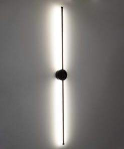 GloboStar® DIADEM 61333 Φωτιστικό Τοίχου – Απλίκα Design LED CCT 18W 2160lm 120° AC 220-240V – Εναλλαγή Φωτισμού μέσω Διακόπτη On/Off All In One Ψυχρό 6000k+Φυσικό 4500k+Θερμό 2700k Μ10 x Π4 x Υ120cm – Μαύρο – 3 Years Warranty