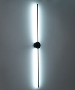 GloboStar® DIADEM 61333 Φωτιστικό Τοίχου – Απλίκα Design LED CCT 18W 2160lm 120° AC 220-240V – Εναλλαγή Φωτισμού μέσω Διακόπτη On/Off All In One Ψυχρό 6000k+Φυσικό 4500k+Θερμό 2700k Μ10 x Π4 x Υ120cm – Μαύρο – 3 Years Warranty