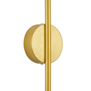 GloboStar® DIADEM 61334 Φωτιστικό Τοίχου – Απλίκα Design LED CCT 18W 2160lm 120° AC 220-240V – Εναλλαγή Φωτισμού μέσω Διακόπτη On/Off All In One Ψυχρό 6000k+Φυσικό 4500k+Θερμό 2700k Μ10 x Π4 x Υ120cm – Χρυσό – 3 Years Warranty