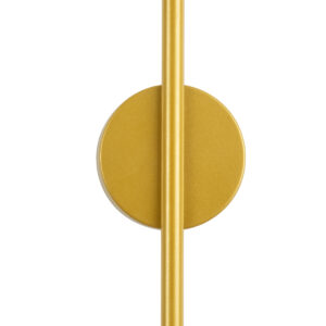 GloboStar® DIADEM 61334 Φωτιστικό Τοίχου – Απλίκα Design LED CCT 18W 2160lm 120° AC 220-240V – Εναλλαγή Φωτισμού μέσω Διακόπτη On/Off All In One Ψυχρό 6000k+Φυσικό 4500k+Θερμό 2700k Μ10 x Π4 x Υ120cm – Χρυσό – 3 Years Warranty