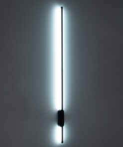 GloboStar® HARLEM 61335 Φωτιστικό Τοίχου – Απλίκα Design LED CCT 18W 2160lm 120° AC 220-240V – Εναλλαγή Φωτισμού μέσω Διακόπτη On/Off All In One Ψυχρό 6000k+Φυσικό 4500k+Θερμό 2700k Μ5 x Π4 x Υ120cm – Μαύρο – 3 Years Warranty