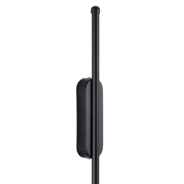 GloboStar® HARLEM 61335 Φωτιστικό Τοίχου – Απλίκα Design LED CCT 18W 2160lm 120° AC 220-240V – Εναλλαγή Φωτισμού μέσω Διακόπτη On/Off All In One Ψυχρό 6000k+Φυσικό 4500k+Θερμό 2700k Μ5 x Π4 x Υ120cm – Μαύρο – 3 Years Warranty