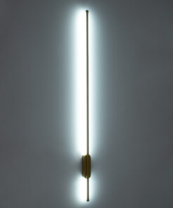 GloboStar® HARLEM 61336 Φωτιστικό Τοίχου – Απλίκα Design LED CCT 18W 2160lm 120° AC 220-240V – Εναλλαγή Φωτισμού μέσω Διακόπτη On/Off All In One Ψυχρό 6000k+Φυσικό 4500k+Θερμό 2700k Μ5 x Π4 x Υ120cm – Χρυσό – 3 Years Warranty