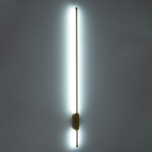 GloboStar® HARLEM 61336 Φωτιστικό Τοίχου – Απλίκα Design LED CCT 18W 2160lm 120° AC 220-240V – Εναλλαγή Φωτισμού μέσω Διακόπτη On/Off All In One Ψυχρό 6000k+Φυσικό 4500k+Θερμό 2700k Μ5 x Π4 x Υ120cm – Χρυσό – 3 Years Warranty