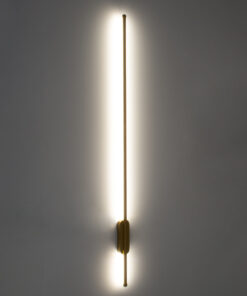 GloboStar® HARLEM 61336 Φωτιστικό Τοίχου – Απλίκα Design LED CCT 18W 2160lm 120° AC 220-240V – Εναλλαγή Φωτισμού μέσω Διακόπτη On/Off All In One Ψυχρό 6000k+Φυσικό 4500k+Θερμό 2700k Μ5 x Π4 x Υ120cm – Χρυσό – 3 Years Warranty