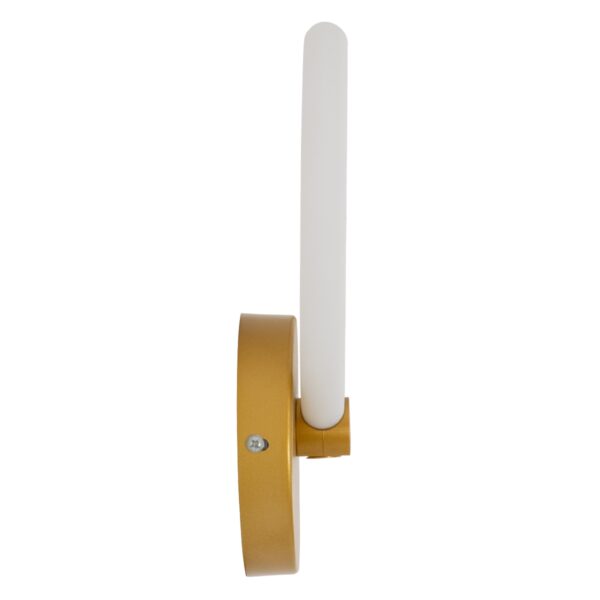 GloboStar® MATILDA 61340 Φωτιστικό Τοίχου – Απλίκα Design LED CCT 8W 960lm 360° AC 220-240V – Εναλλαγή Φωτισμού μέσω Διακόπτη On/Off All In One Ψυχρό 6000k+Φυσικό 4500k+Θερμό 2700k Μ20 x Π5 x Υ25.5cm – Χρυσό – 3 Years Warranty
