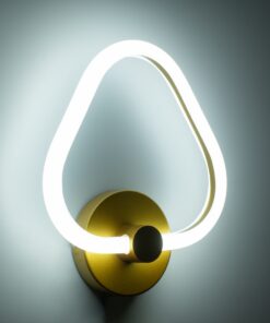 GloboStar® REGINA 61342 Φωτιστικό Τοίχου – Απλίκα Design LED CCT 8W 960lm 360° AC 220-240V – Εναλλαγή Φωτισμού μέσω Διακόπτη On/Off All In One Ψυχρό 6000k+Φυσικό 4500k+Θερμό 2700k Μ25 x Π7 x Υ28.5cm – Χρυσό – 3 Years Warranty